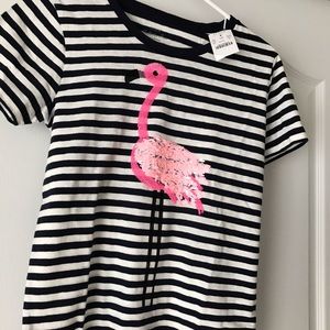 J. Crew NWT flamingo tee